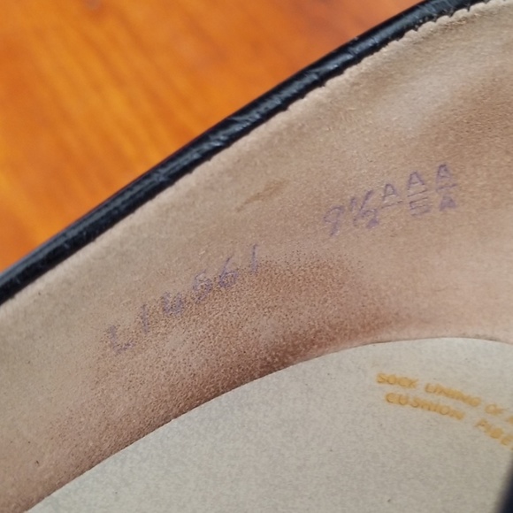 Vintage Joyce California Black Leather Heel 9N - Picture 8 of 8